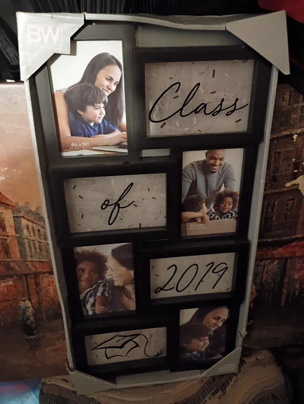 Boston Warehouse-Black Multi-Opening Photo Frame Collage - Class of 2019